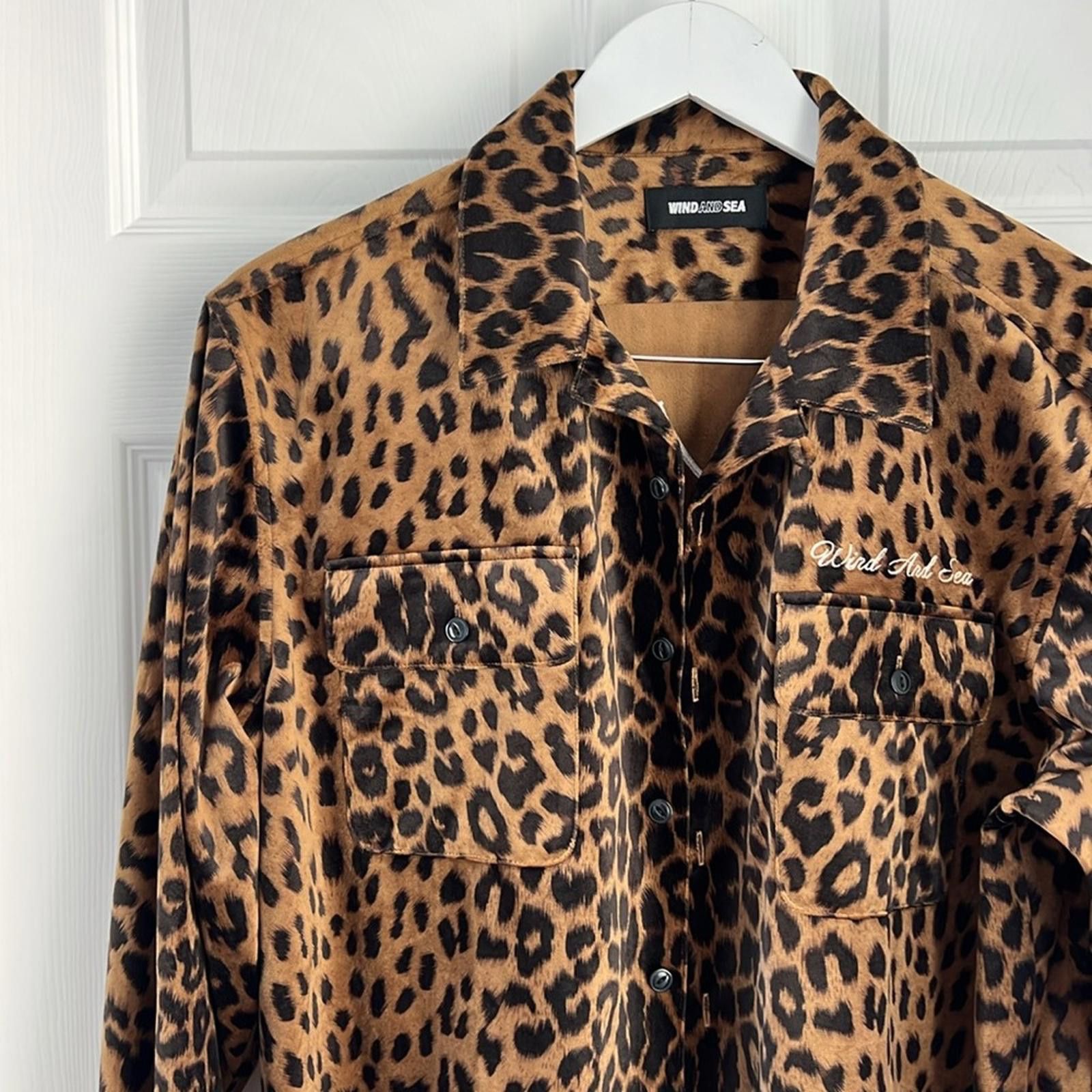 Other WIND AND SEA Leopard Open Collar Button Camp Shirt Men Large Size US L / EU 52-54 / 3 - 4 Thumbnail