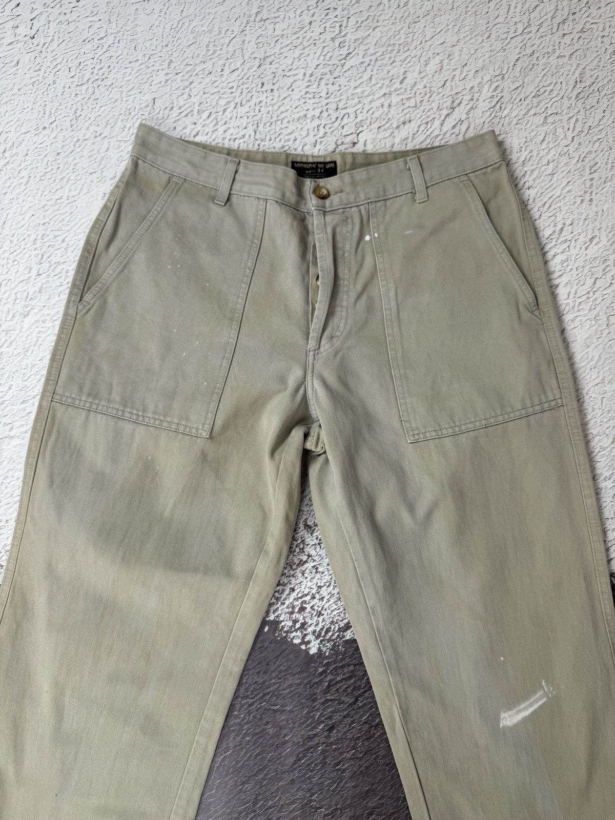 Lee × Vintage Leesures by Lee vintage beige distressed faded cotton pants Size US 34 / EU 50 - 6 Thumbnail