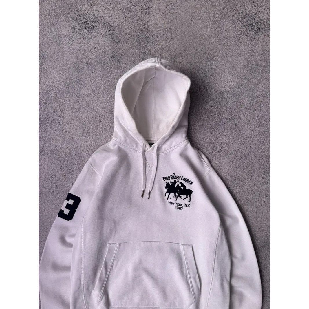 Polo Ralph Lauren VTG Polo Ralph Lauren New York Club White Hoodie Size US S / EU 44-46 / 1 - 4 Thumbnail