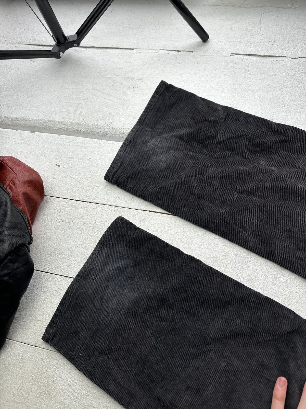 Giorgio Armani VNTG🚨90s Armani Jeans CORDUROY FADED BLACK Mens Pants Size US 32 / EU 48 - 10 Thumbnail