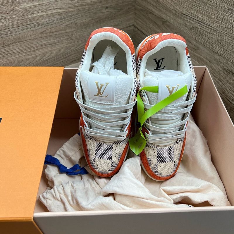 Louis Vuitton Louis Vuitton Orange Low-Top Trainer Sneakers -2508 Size US 7.5 / EU 40-41 - 2 Thumbnail