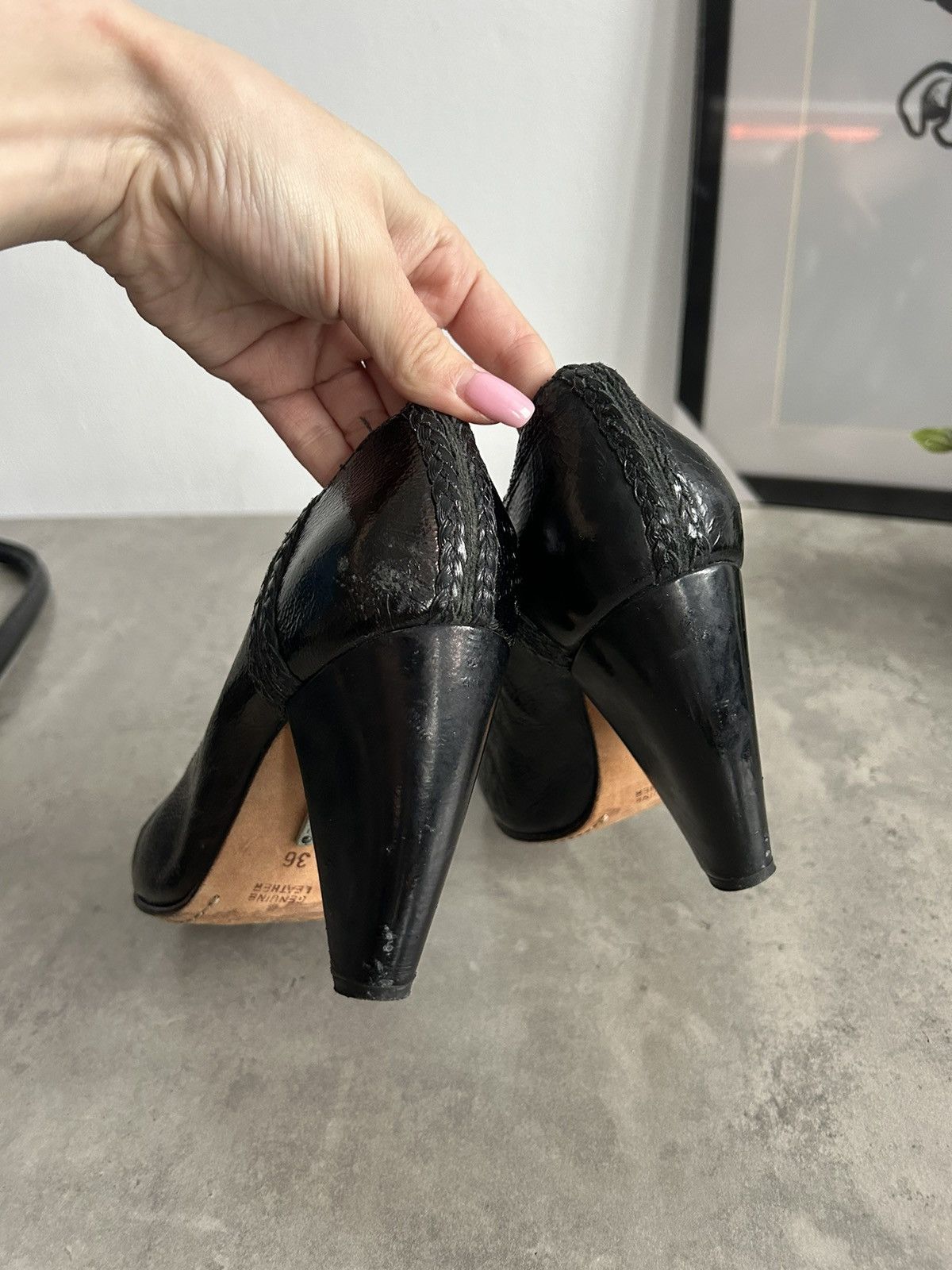 Diesel × Japanese Brand × Vintage Diesel Vintage Avant Garde Heels leather Y2K Size US 6 / IT 36 - 4 Thumbnail