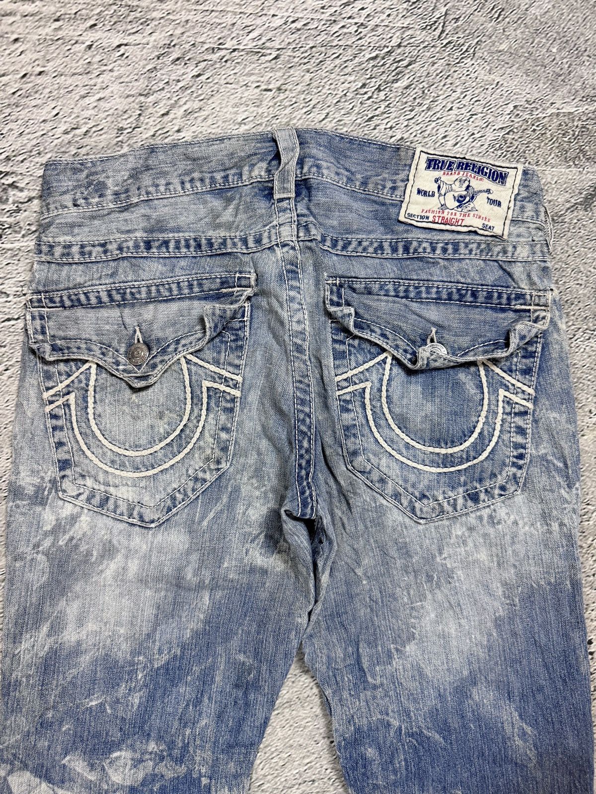 True Religion True Religion jeans washed denim white rope stitching Size US 32 / EU 48 - 2 Thumbnail