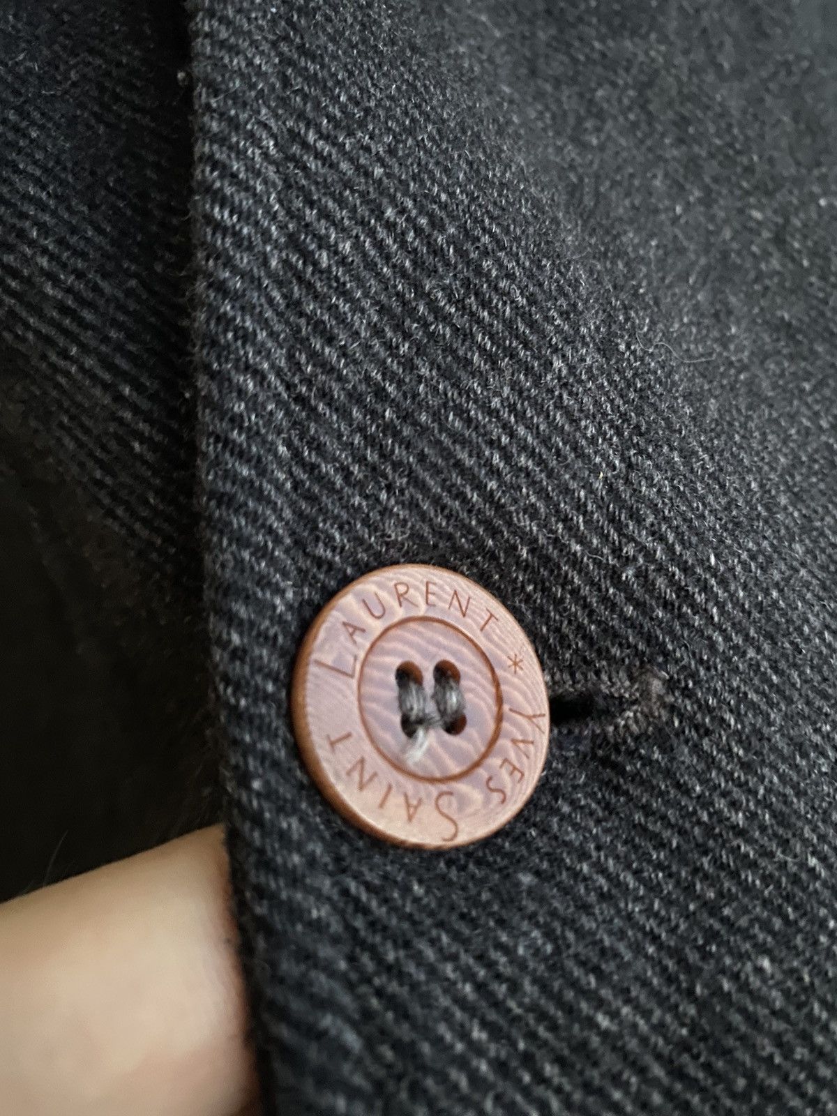Yves Saint Laurent 90s Wool YSL Coat YSL Jacket Leather Size US M / EU 48-50 / 2 - 4 Thumbnail