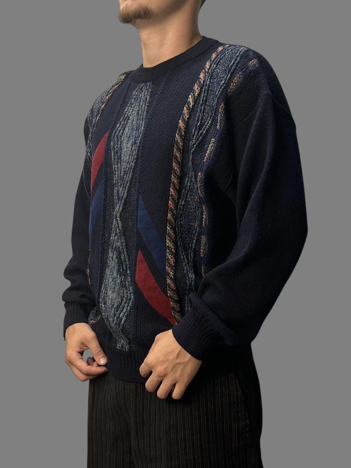 Carlo Colucci Y2K Vintage Gothic Sweater Distressed Diesel Kapital Style Size US L / EU 52-54 / 3 - 1 Thumbnail