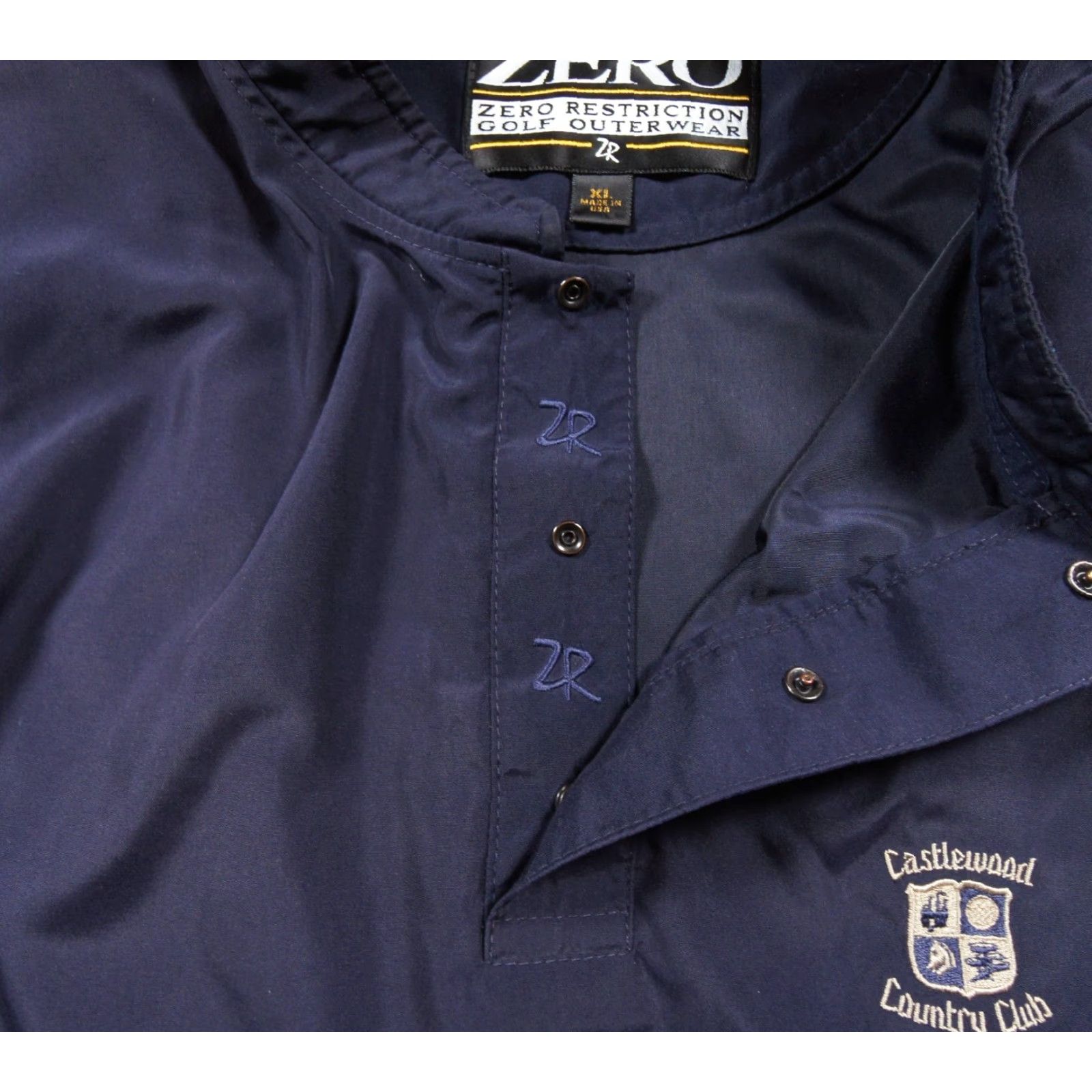 Vintage VINTAGE Zero Restriction Vest Mens XL Blue Windbreaker Golf Castlewood Mens XL Blue Windbreaker vest Size US XL / EU 56 / 4 - 6 Thumbnail