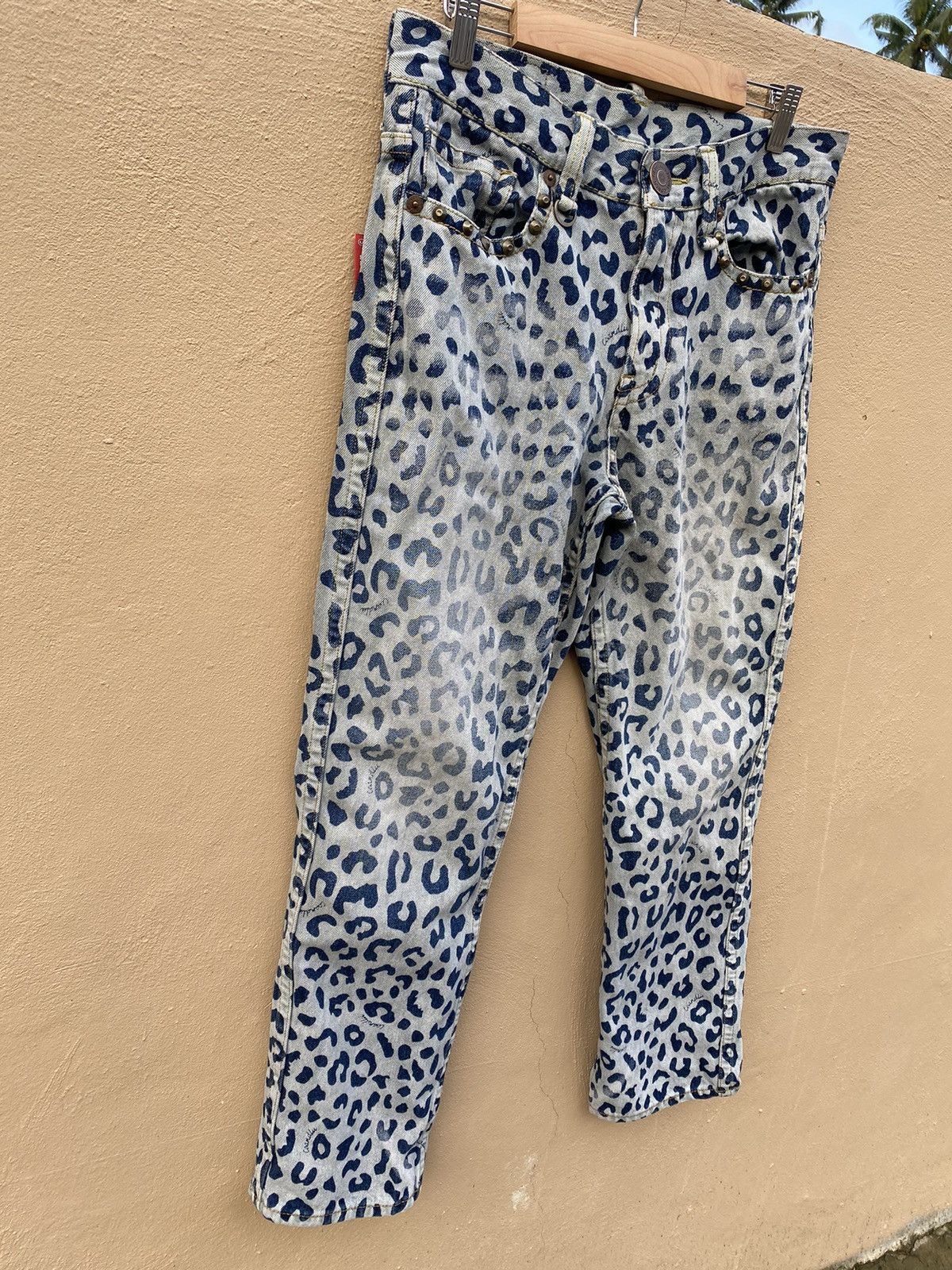 Hysteric Glamour × Japanese Brand Co&Lu Leopard Camo Jeans Size US 32 / EU 48 - 3 Thumbnail