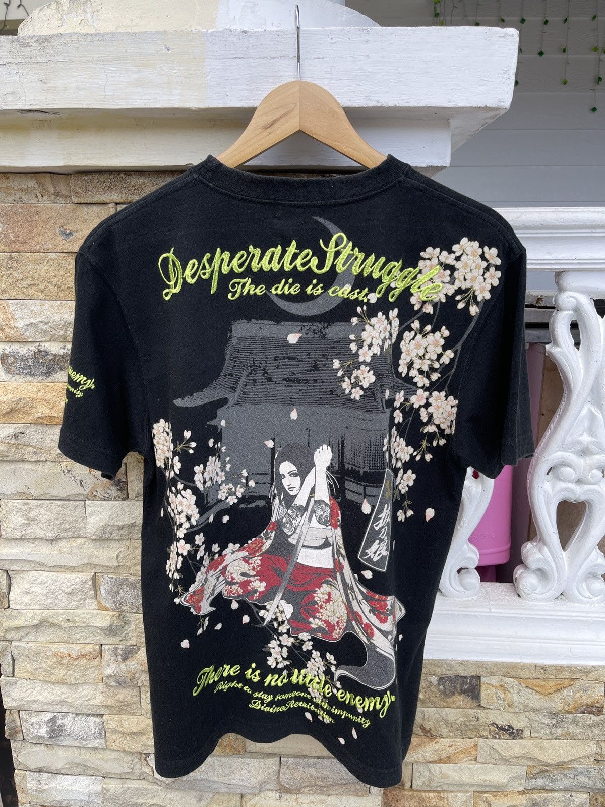 Karakuri Tamashii Last Drop🔥Rare🔥Japanese Divine Retribution Sukajan T-Shirt Size US M / EU 48-50 / 2 - 1 Thumbnail
