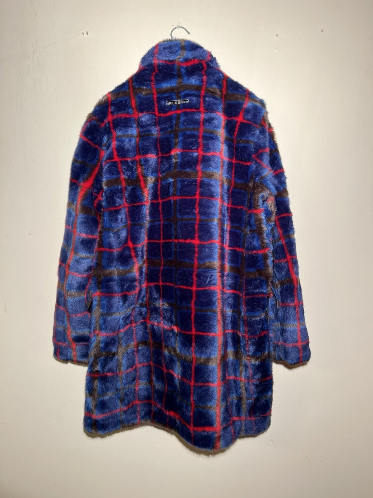 Supreme SUPREME Jean Paul Gaultier Double Breasted Plaid Fur Coat Size US L / EU 52-54 / 3 - 6 Thumbnail
