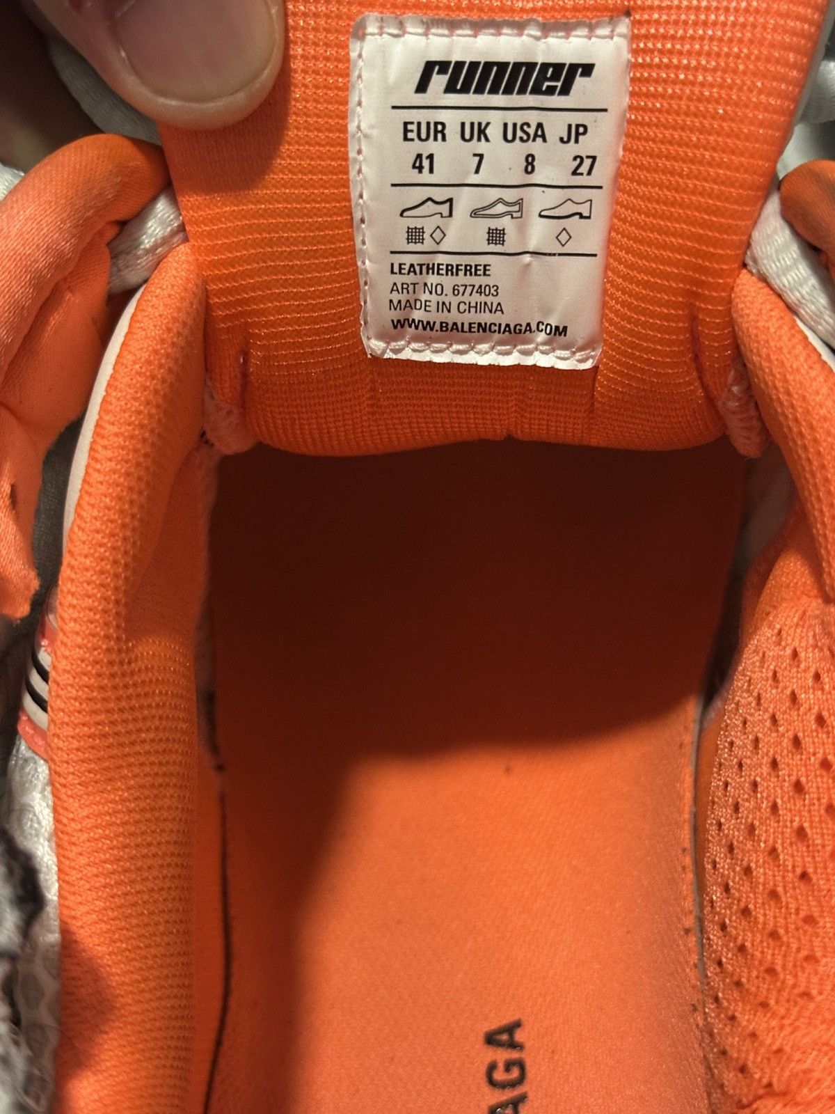 Balenciaga Balenciaga Runner Orange/White Size US 8 / EU 41 - 12 Thumbnail