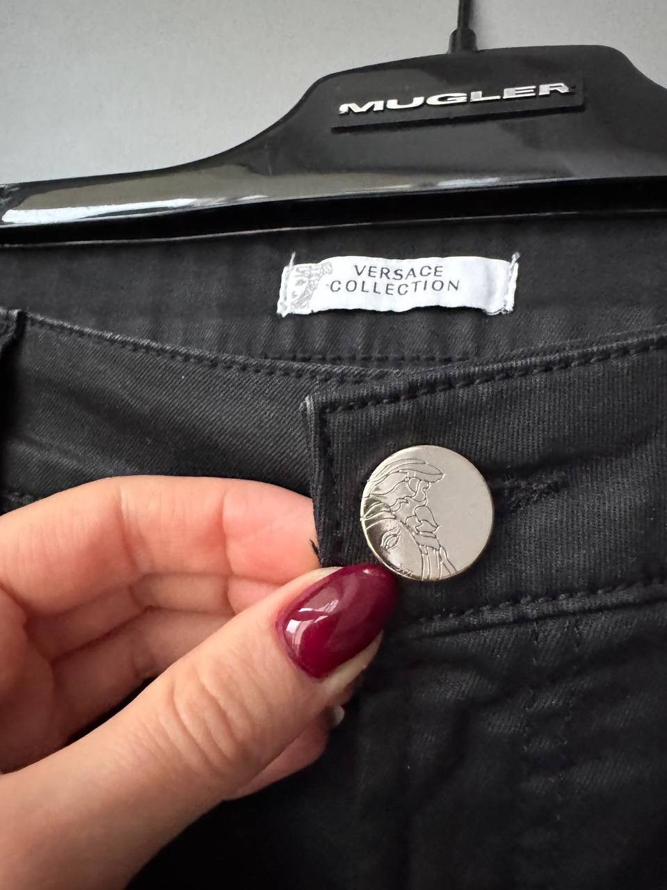 Versace × Vintage Vintage Y2k Versace Logo Medusa Denim Blue Jeans Wide leg Size 31" - 5 Thumbnail