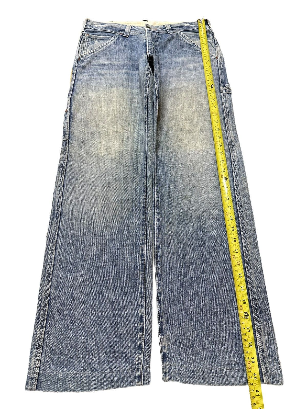 Japanese Brand Vintage Japanese Brand Mud Faded Wash Carpenter Baggy Jeans Size US 31 - 12 Thumbnail