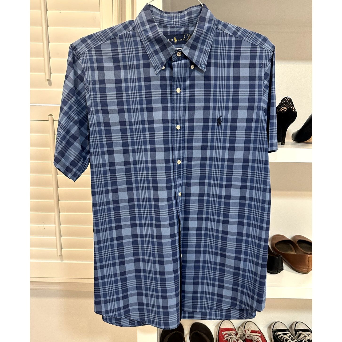 Ralph Lauren Ralph Lauren VTG Blue Plaid Button Down 100% Cotton Shirt L Size US L / EU 52-54 / 3 - 1 Thumbnail