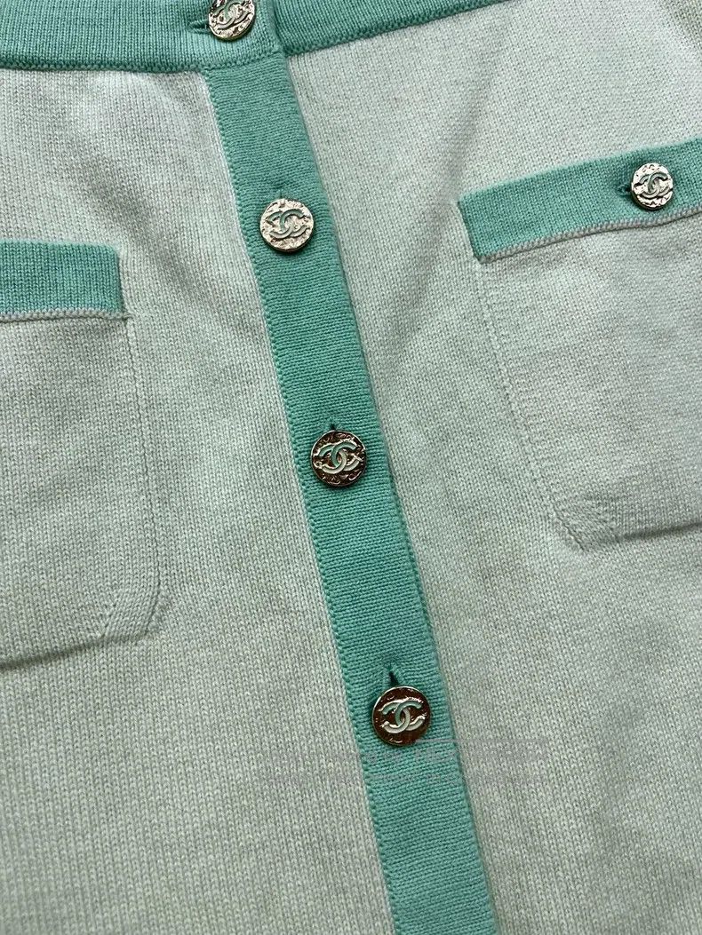 Chanel Chanel 23S green cashmere skirt Size 25" / US 0 / IT 36 - 2 Thumbnail