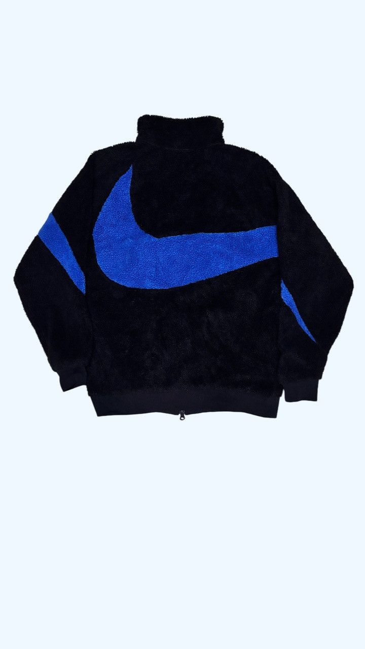 Nike nike big swoosh full zip jacket black game royal Size US XL / EU 56 / 4 - 2 Thumbnail