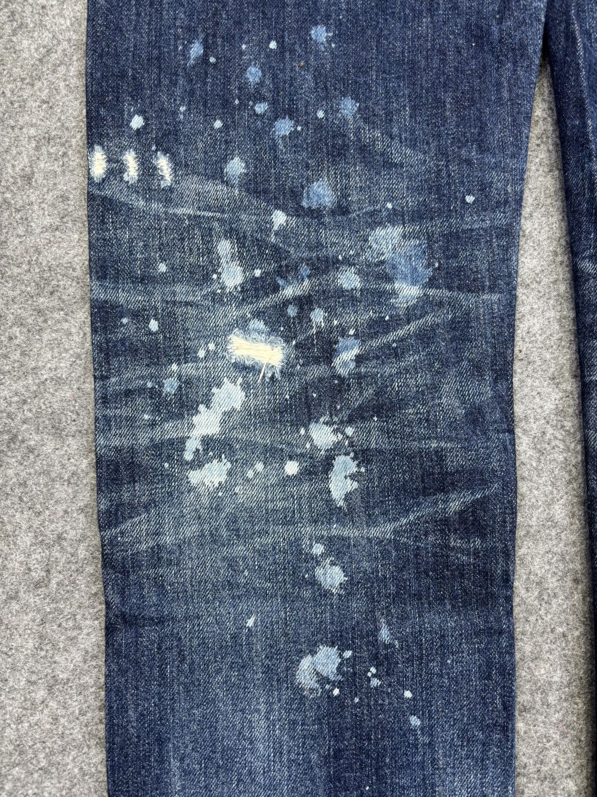 💥Insane Style💥Vanquish Paint Spltter Distressed Denim F707