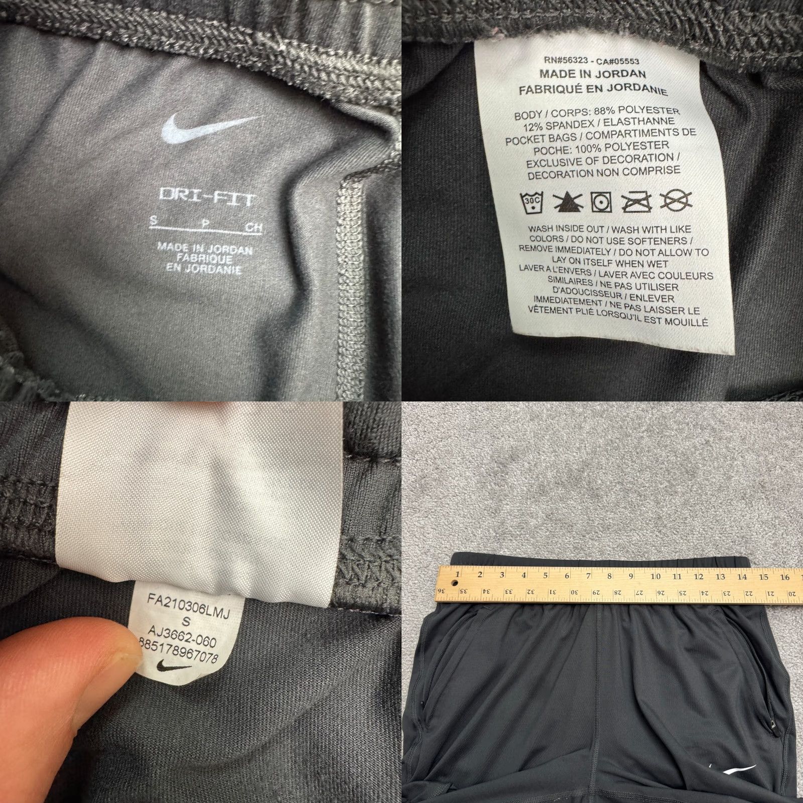 Nike Nike Dry Element Running Track Pants Womens Small Dark Gray Ankle Zip Size 28" / US 6 / IT 42 - 8 Thumbnail