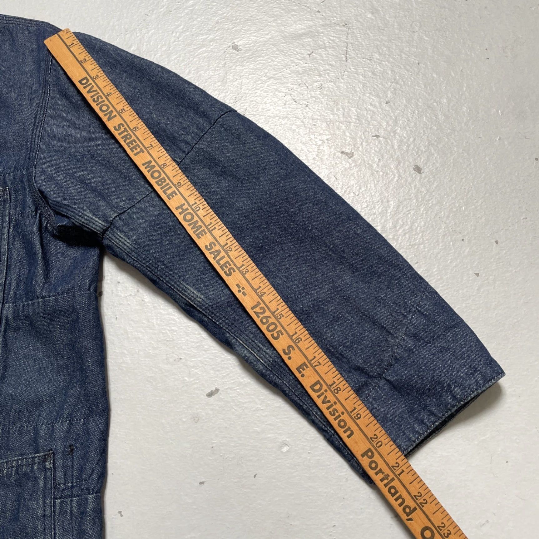 Engineered Garments Engineered Garments Denim Patchwork Chore Work Jacket USA XS-M Men Jacket XS Blue Vintage Workwear Denim Size US XS / EU 42 / 0 - 6 Thumbnail