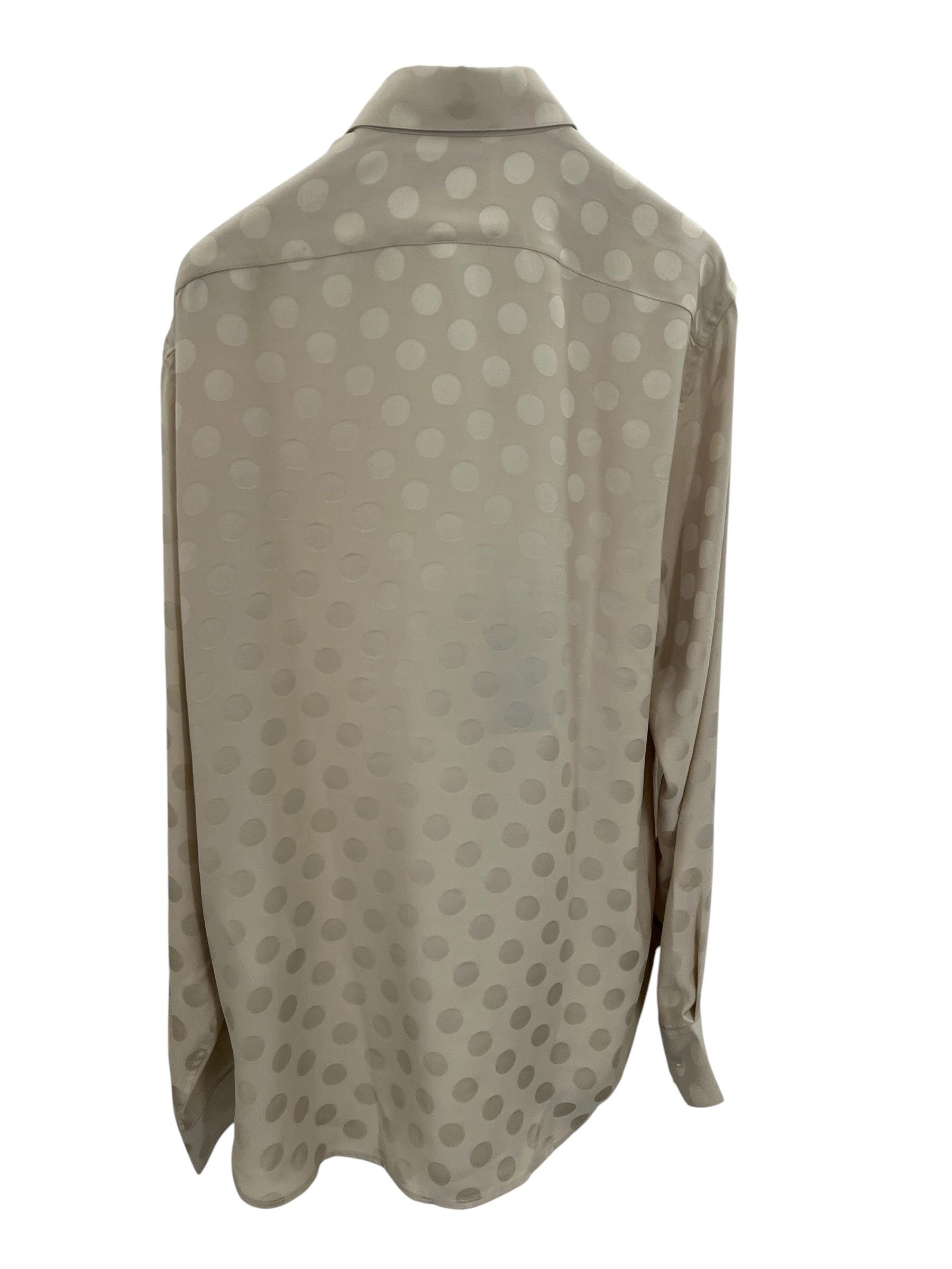 Saint Laurent Paris Saint Laurent Silk Dotted Shirt Size US M / EU 48-50 / 2 - 4 Thumbnail