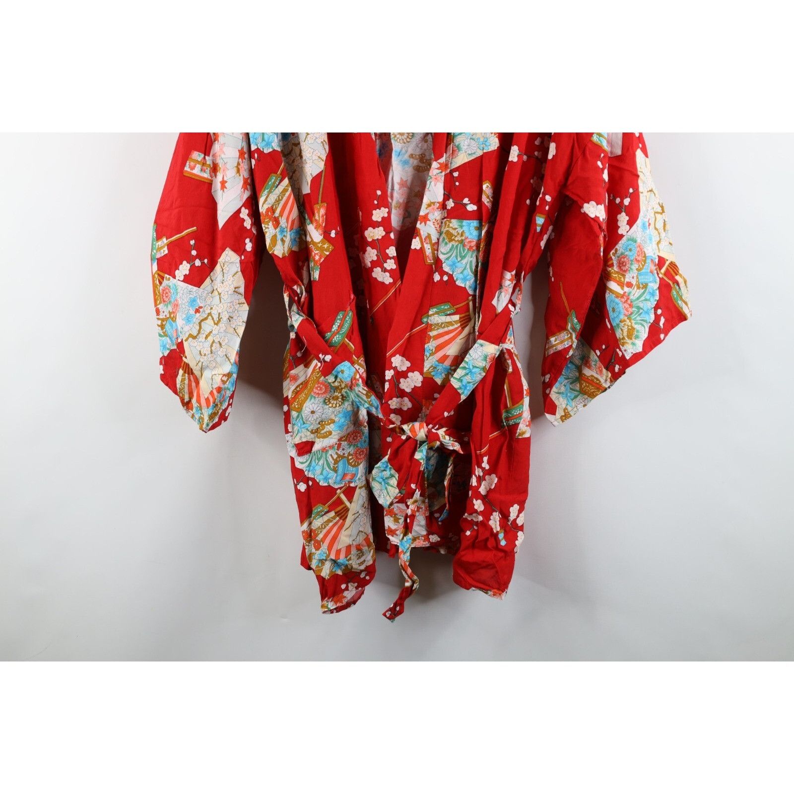 Vintage Vintage 90s Streetwear Rayon Japan Belted Kimono Robe Size L / US 10 / IT 46 - 3 Thumbnail
