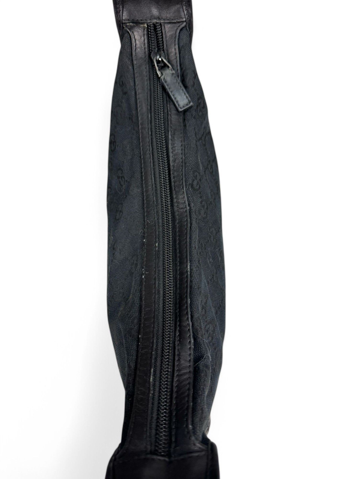 Gucci Gucci - Hobo Leather Handbag Shoulder Bag Monogram Black Size ONE SIZE - 17 Thumbnail