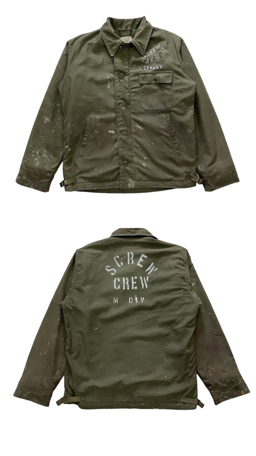 vintage 1970's usn us army A2 deck jacket