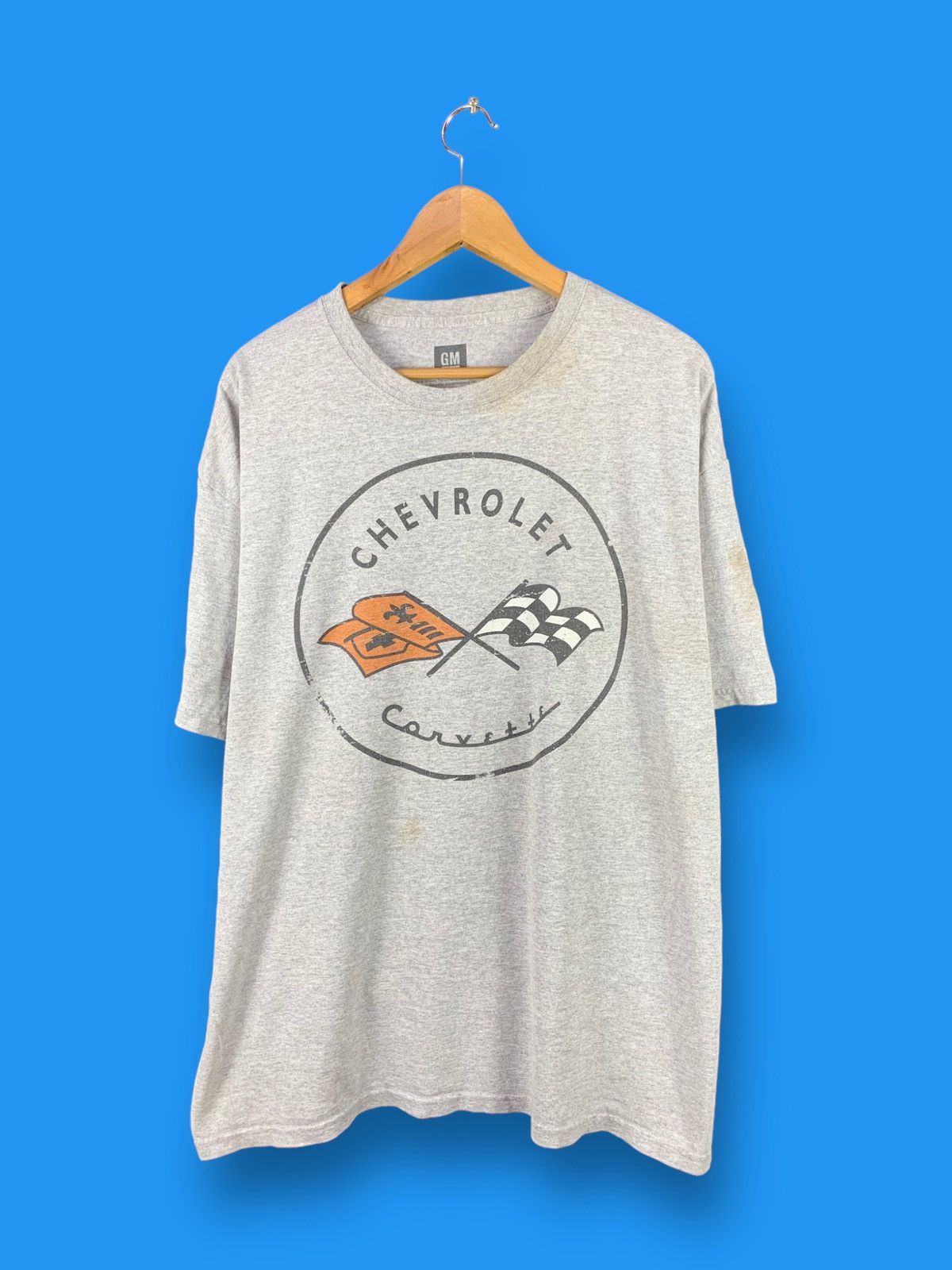 image of American Classics Steals! Chevrolet Corvette Motorsports Promo Tee in Grey, Men's (Size 2XL)