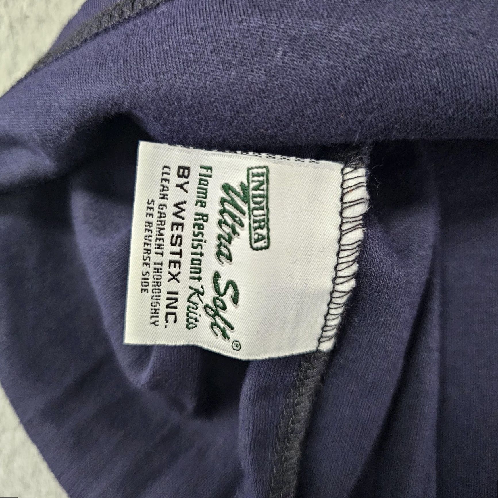 Vintage Workrite Flame Resistant Shirt Mens XL Mock Turtleneck Long Sleeve Navy Blue 278ULK65NB FR Arc Resistant Size US XL / EU 56 / 4 - 5 Thumbnail