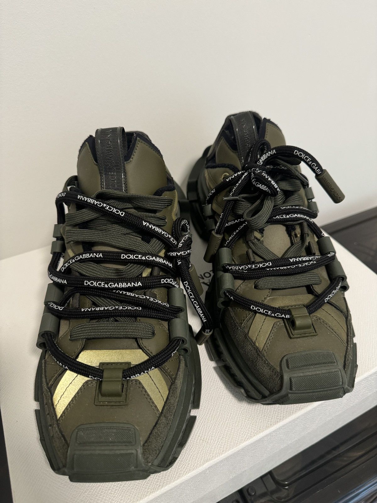 Dolce & Gabbana Dolce & Gabbana Space Runner Khaki Sneakers Size US 11 / EU 44 - 7 Thumbnail