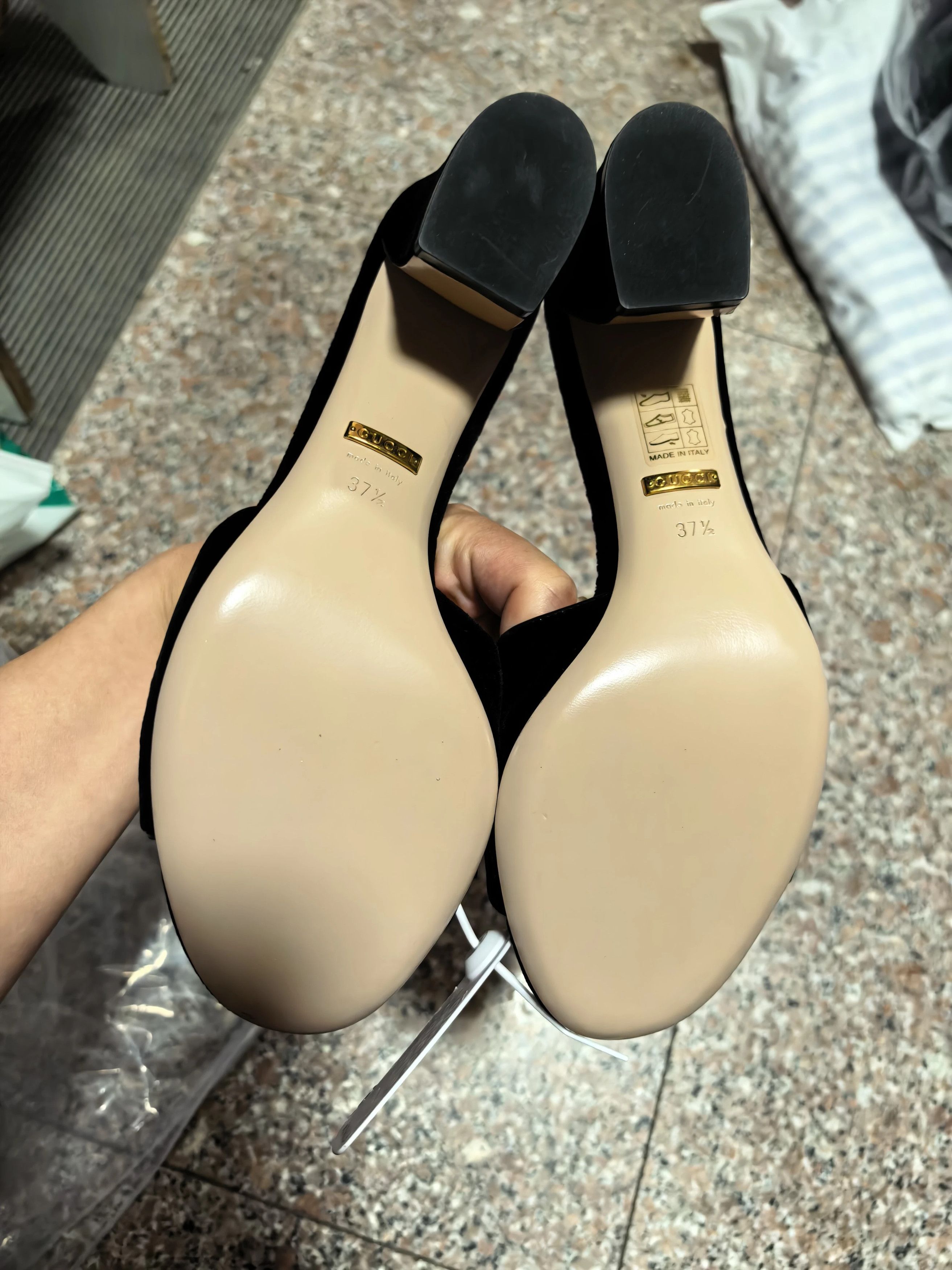 Gucci Gucci Bee High Heel Slipper 37.5 New Size US 7 / IT 37 - 5 Thumbnail