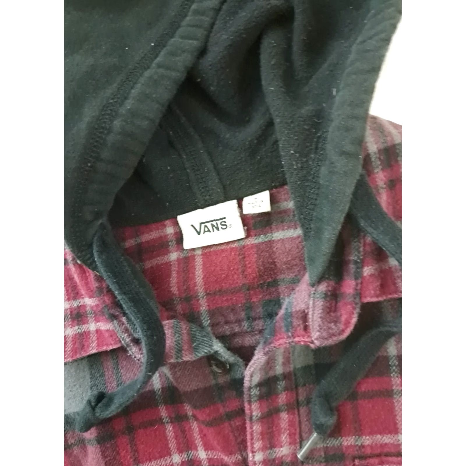 Vans VANS Sweatshirt Shirt Hooded Plaid Flannel Button Vintage Small Unisex Adults Purple-tinged Size US S / EU 44-46 / 1 - 3 Thumbnail
