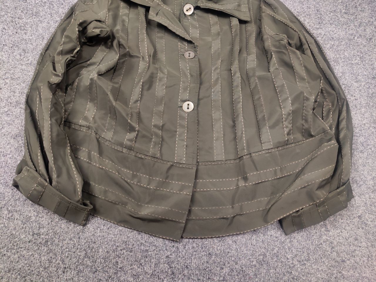 Vintage Luukaa Oversized Top Khaki Long Sleeve Textured Jacket Size L / US 10 / IT 46 - 6 Thumbnail