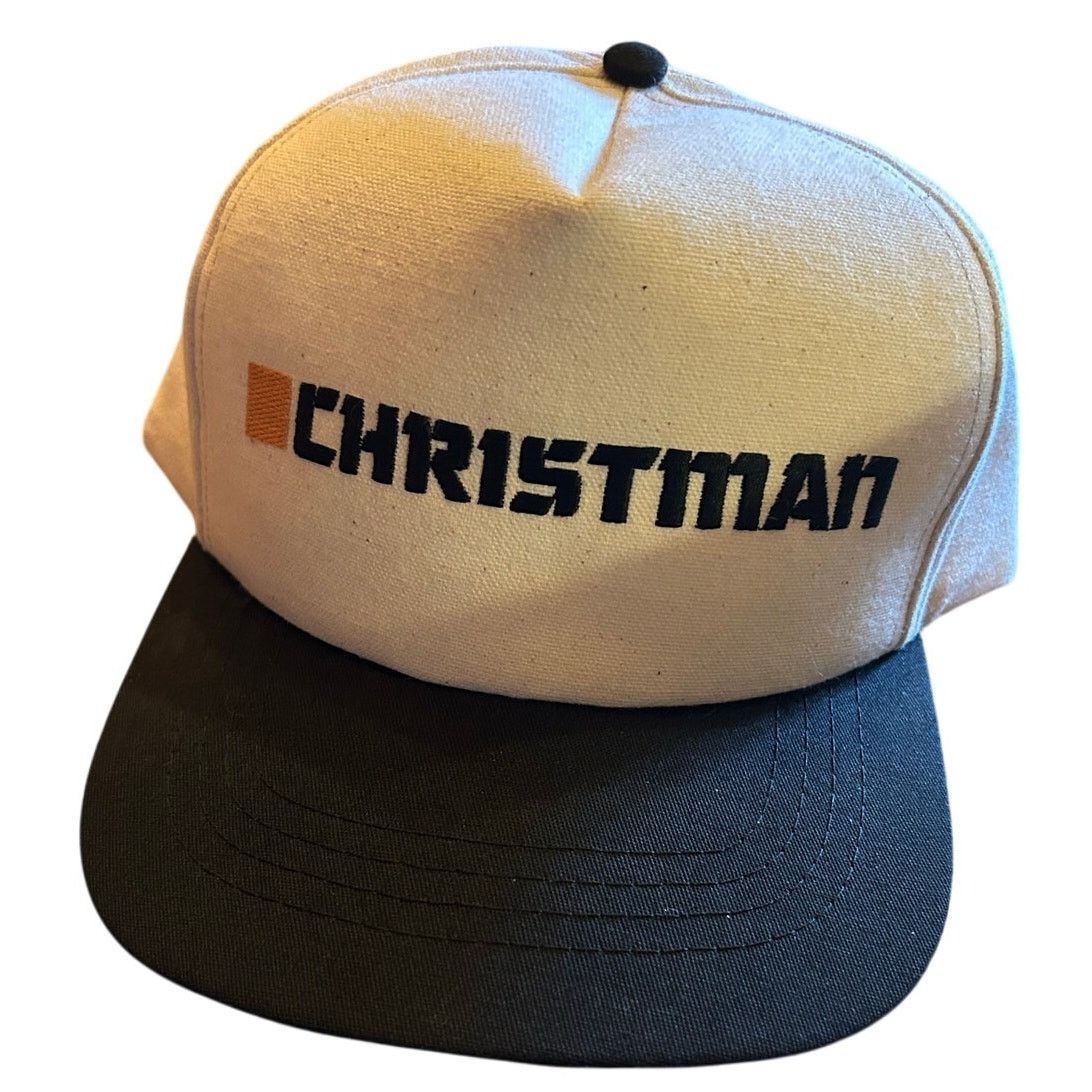 Other Vintage CHRISTMAN Snapback Hat Beige Black Workwear Size ONE SIZE - 2 Thumbnail