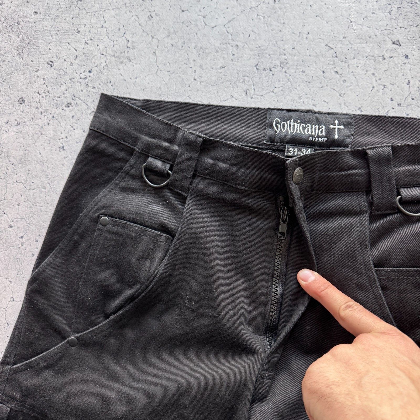 Tripp NYC Gothicana Bandage Cargo Y2K Pants Avantgarde Vintage Size US 32 / EU 48 - 7 Thumbnail