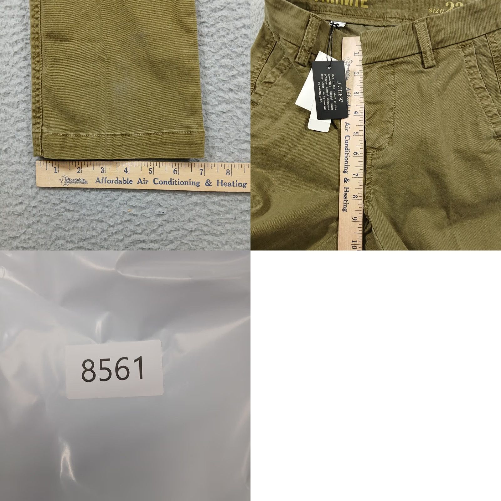 J.Crew J. Crew Sammie Chino Pants Crop Slim Kick Flare Green Womens 23 NWT Moss Size 40" / US 18 - 9 Thumbnail