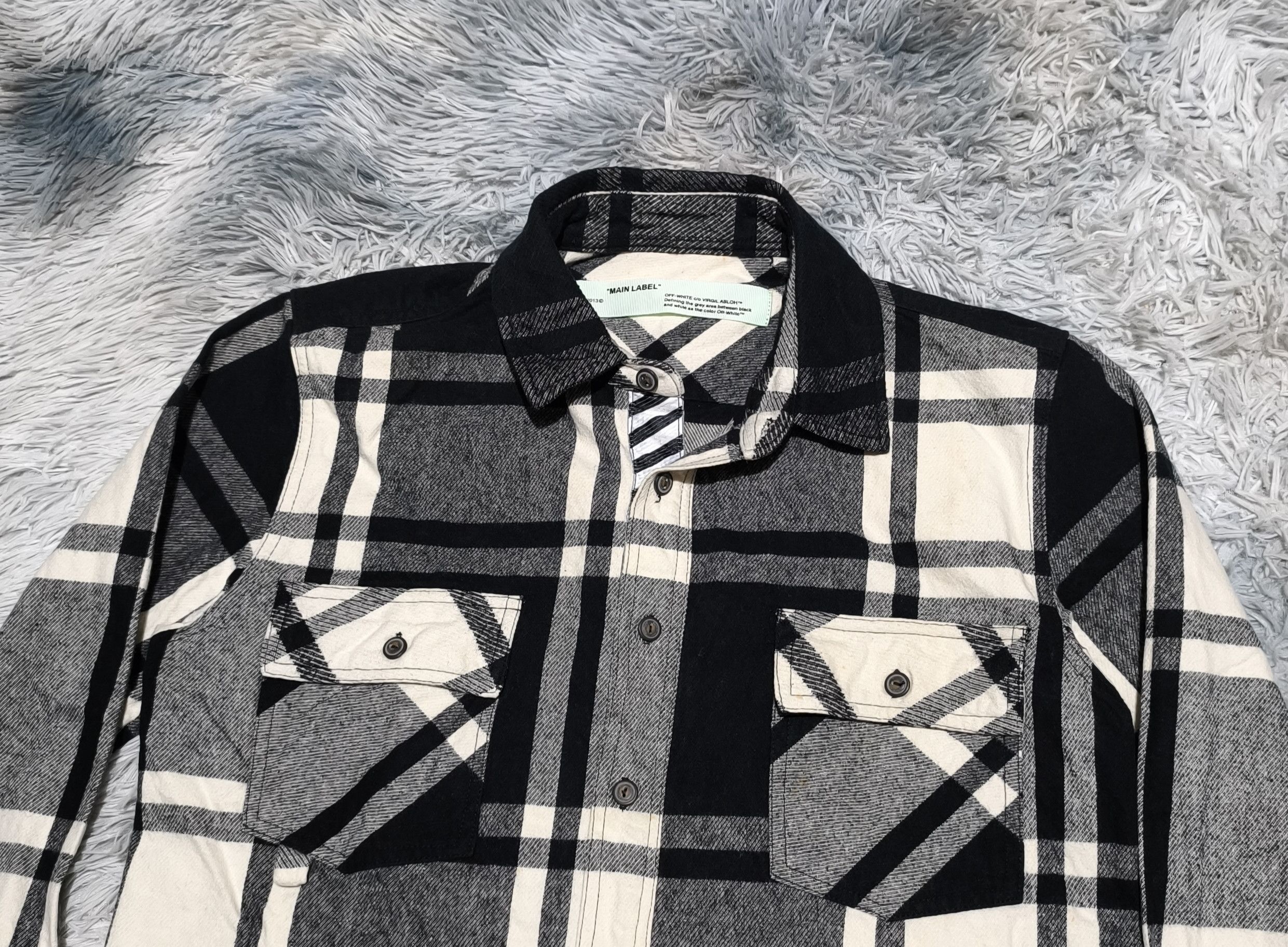 Off-White Off-White c/o Virgil Abloh Stencil Flannel Shirt Size US S / EU 44-46 / 1 - 4 Thumbnail