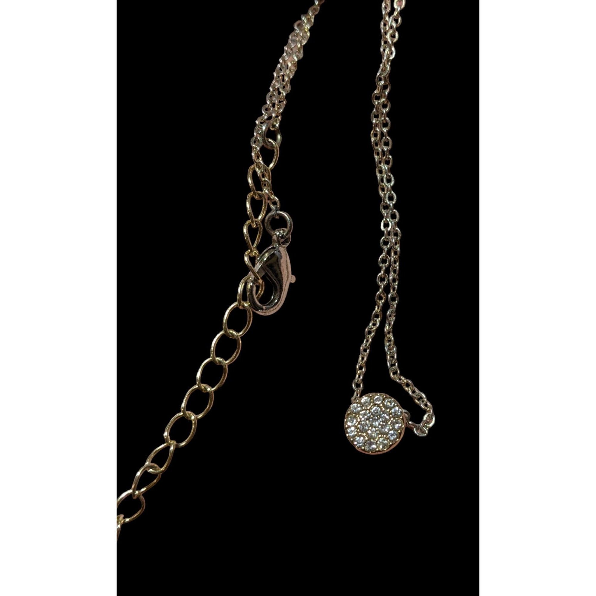 Other Minimalist Silver And Gold Rhinestone Pendant Necklace Size ONE SIZE - 6 Thumbnail