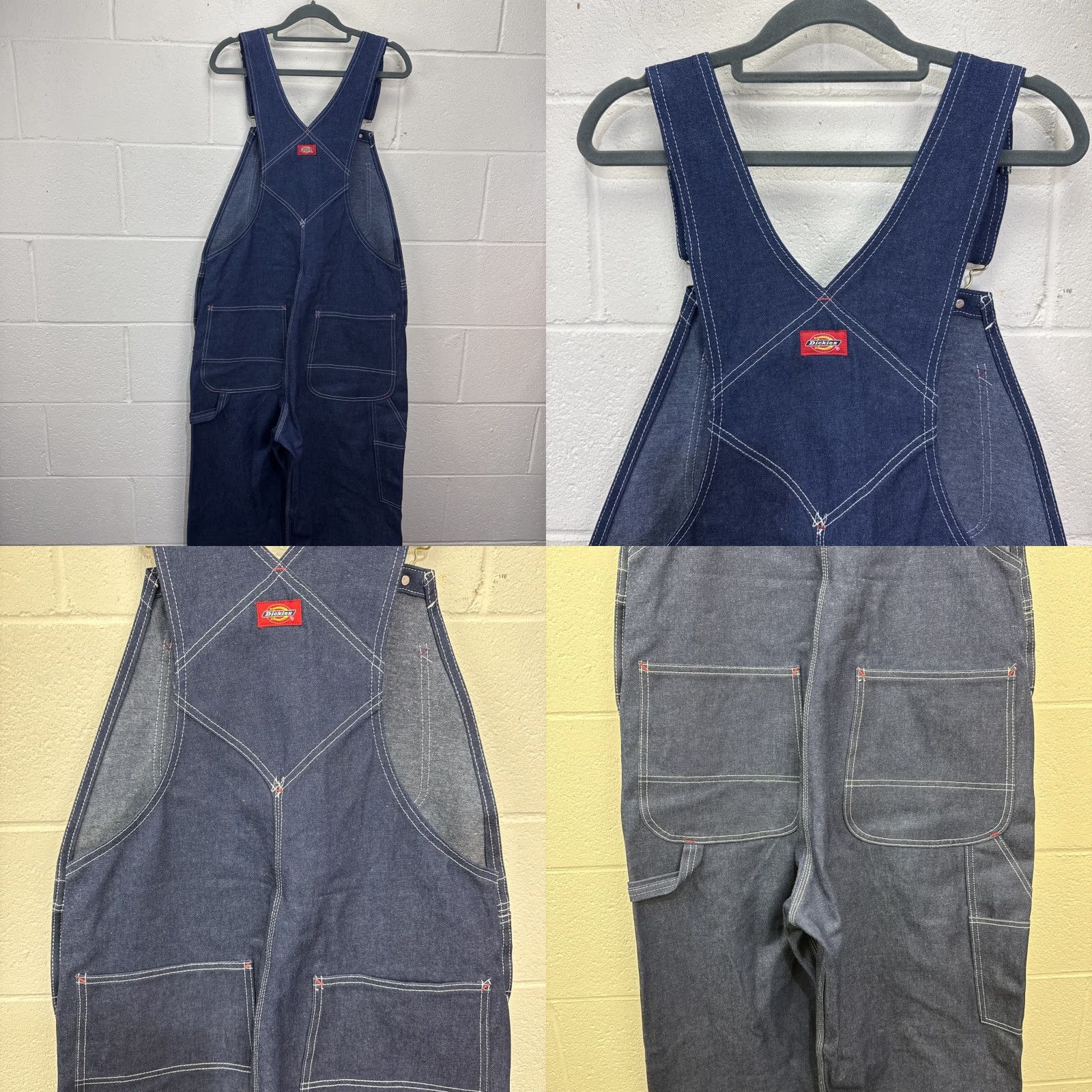 Dickies Dickies Classic Bib Overalls Men 34x32 Black Canvas Carpenter Work Pants Size US 34 / EU 50 - 8 Thumbnail