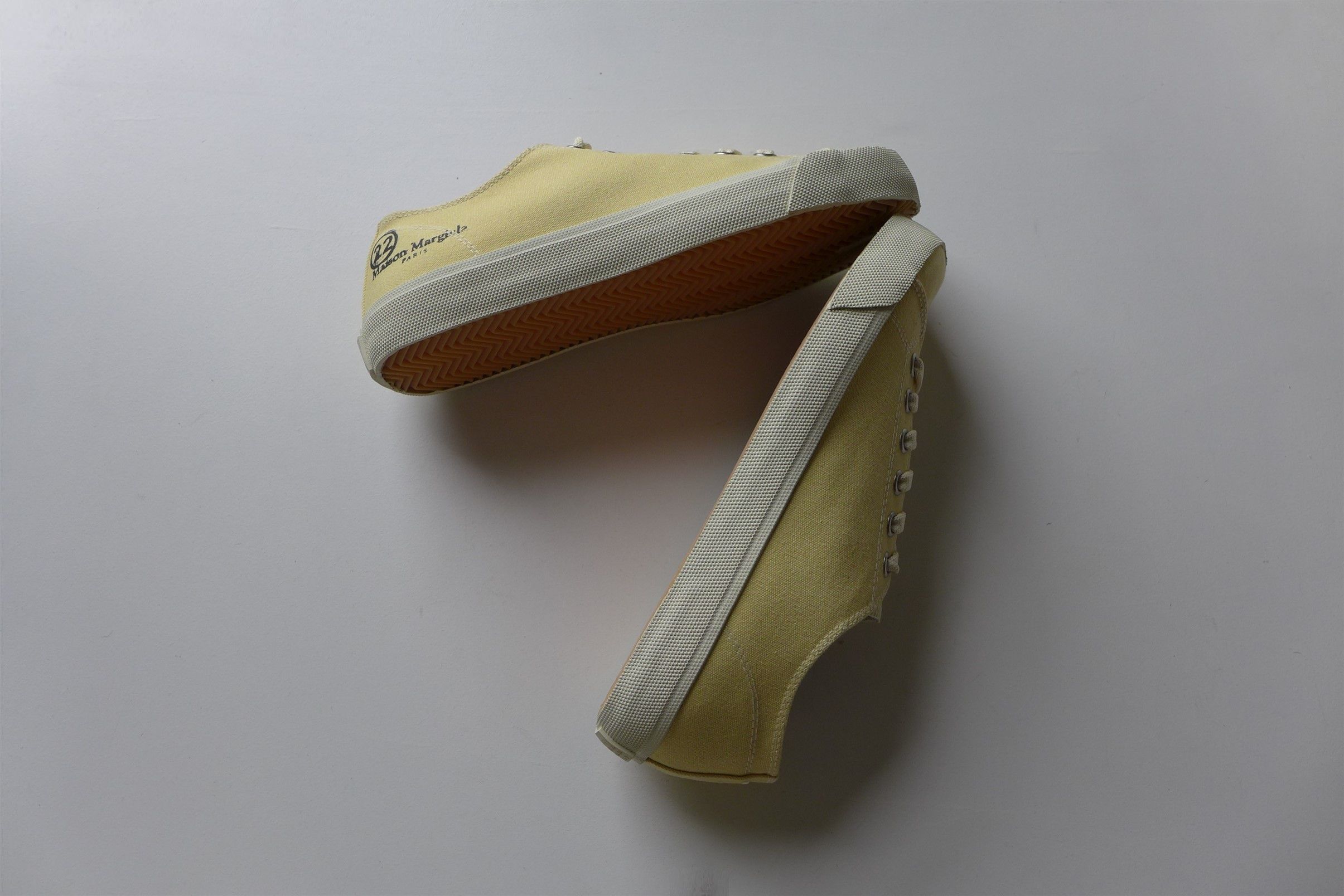 Maison Margiela Margiela Tabi Low Sneakers - Yellow Cotton Canvas Size US 8 / EU 41 - 17 Thumbnail