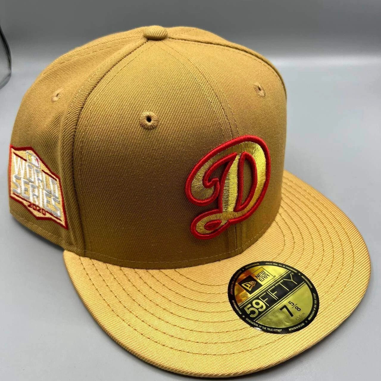 New Era Los Angeles LA Dodgers Hat Men 7 5/8 Brown MLB Fitted Cap Size ONE SIZE - 1 Thumbnail