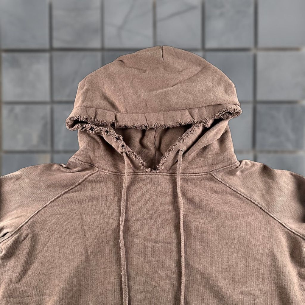 Frank & Eileen Frank & Eileen Tee Lab Hoodie Womens S Taupe Distressed Raw Edge Pullover Frayed Size S / US 4 / IT 40 - 1 Thumbnail