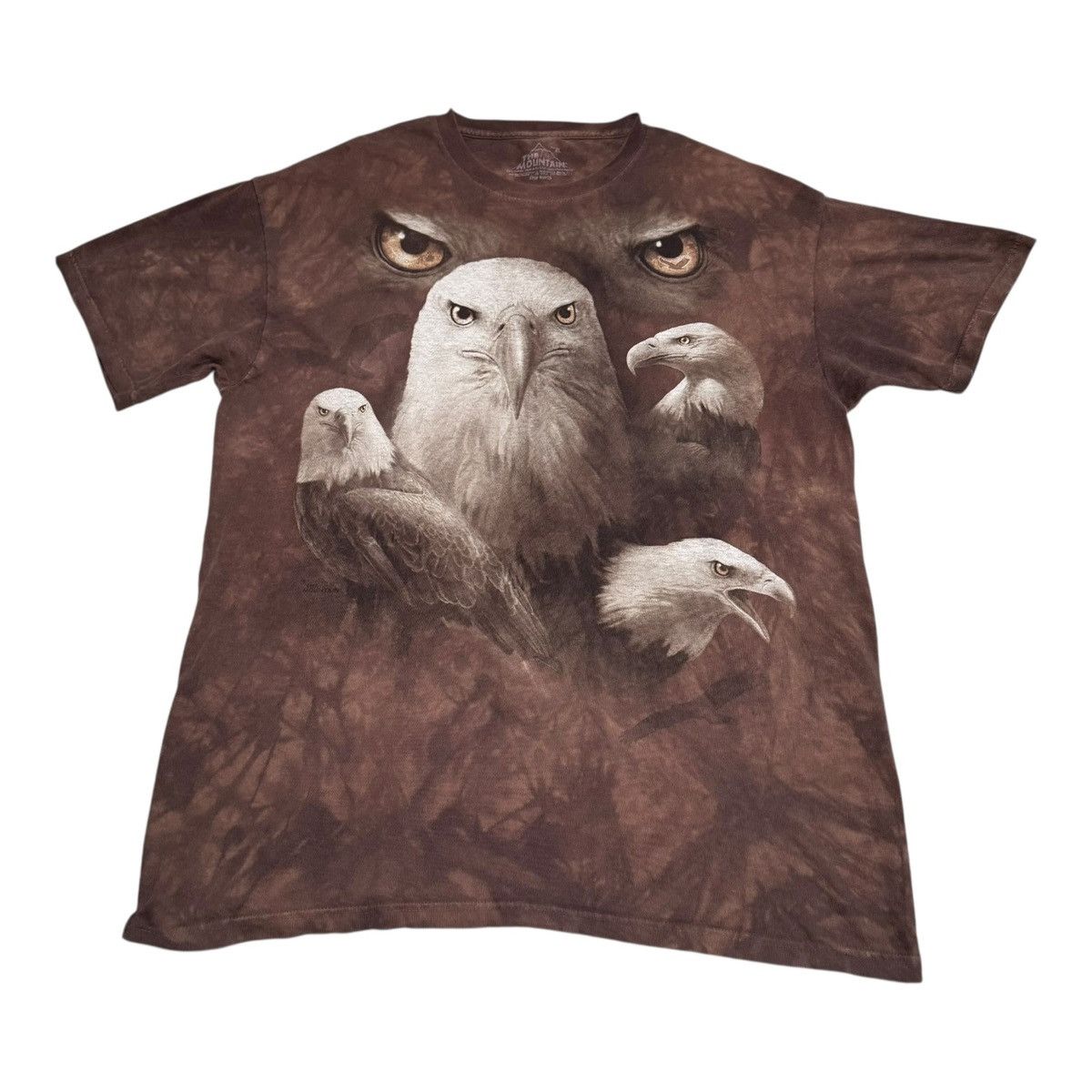 The Mountain The Mountain Bald Eagle Brown Tye Dye Shirt Adult XL Size US XL / EU 56 / 4 - 1 Thumbnail