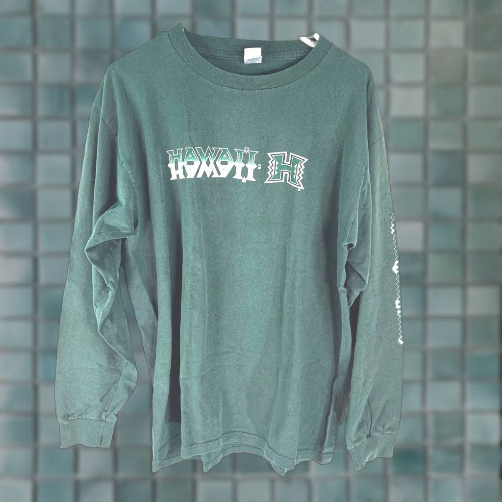 Vintage VINTAGE Hawaii Pullover T Shirt Mens Size L Green Graphic Sun International 90s Hawaii Theme Mens L Green Graphic Tee Size US L / EU 52-54 / 3 - 1 Thumbnail