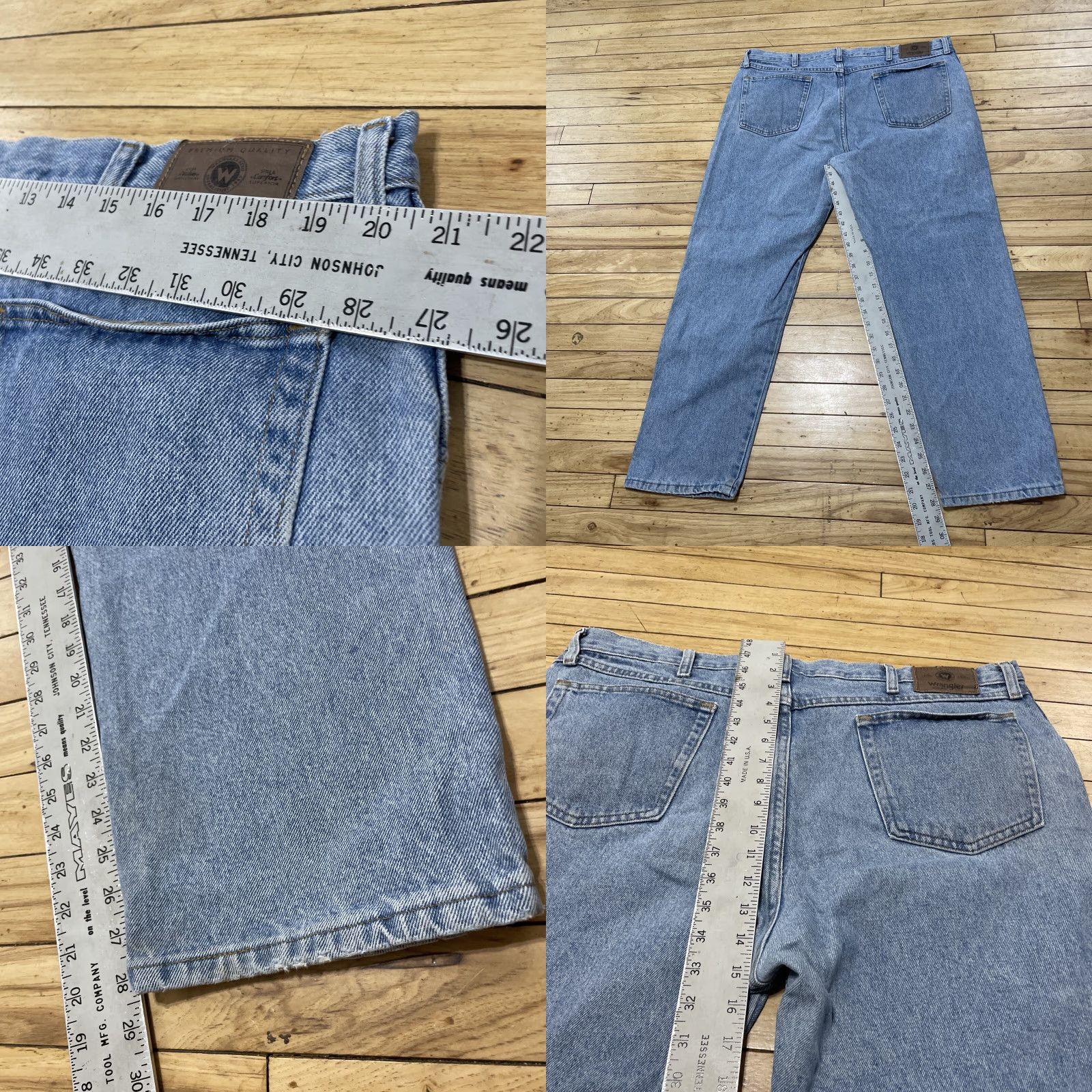 Wrangler Wrangler Jeans Men 40x30 Workwear Light Blue Wash Denim Western Classic Straight Jeans Championship? Size US 40 / EU 56 - 8 Thumbnail
