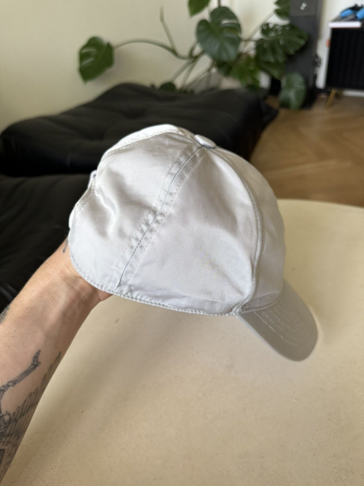 Acne Studios Acne Studios Distressed Hat Cap Snapback Silver Luxury Rare Size ONE SIZE - 3 Thumbnail