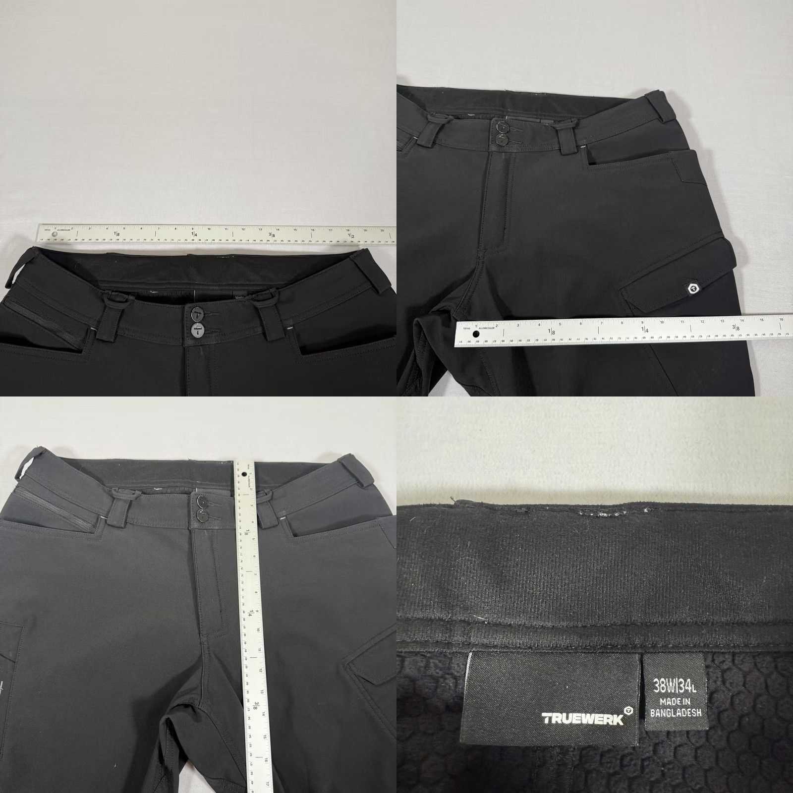 Vintage Truewerk T3 Werkpant Pants Cargo Insulated Black 38W 34L Mens Workwear Stretch Fleece Lined Regular Straight Size US 38 / EU 54 - 8 Thumbnail