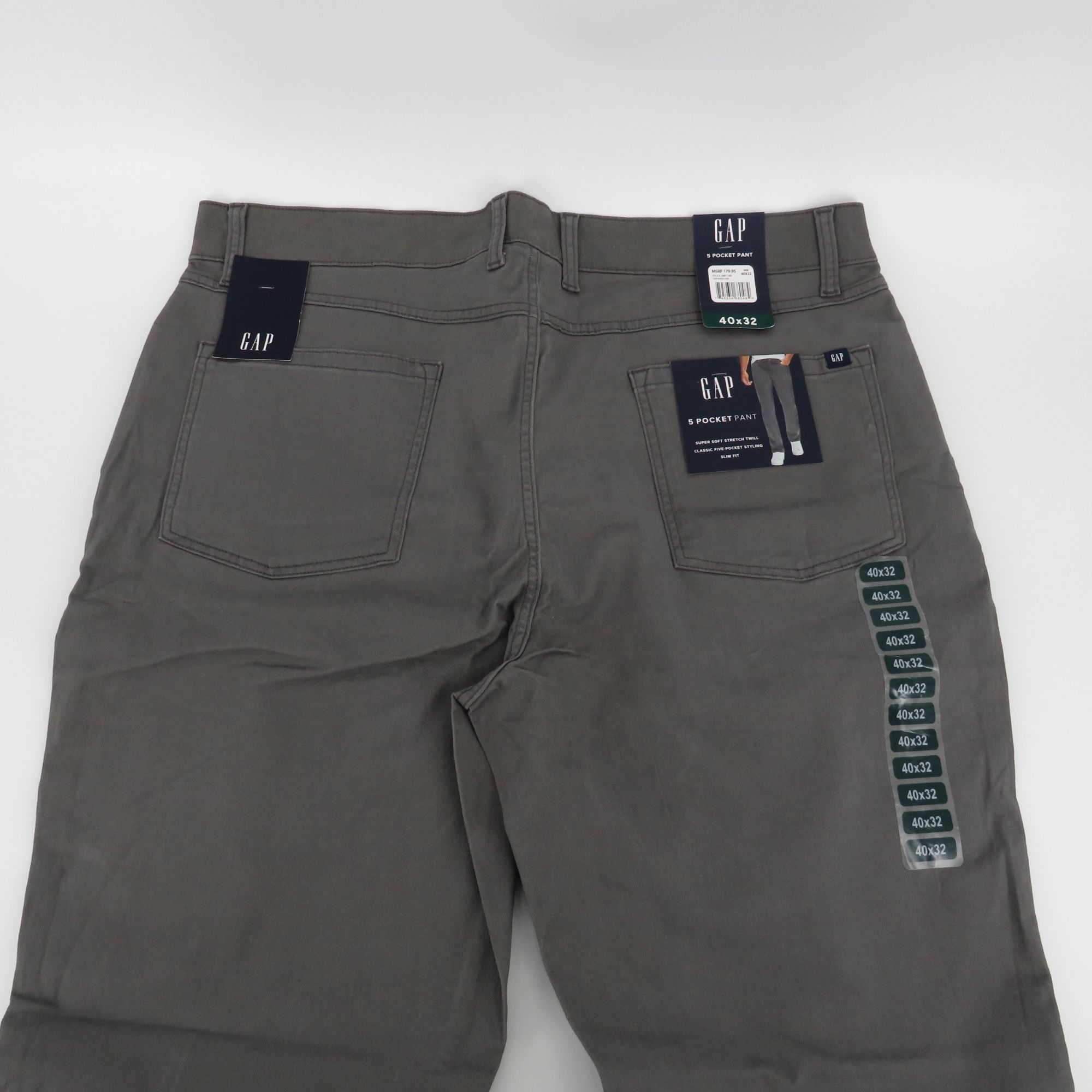Gap Gap Men's 5 Pocket Slim Fit Stretch Twill Pants 40x32 Castle Size US 40 / EU 56 - 5 Thumbnail