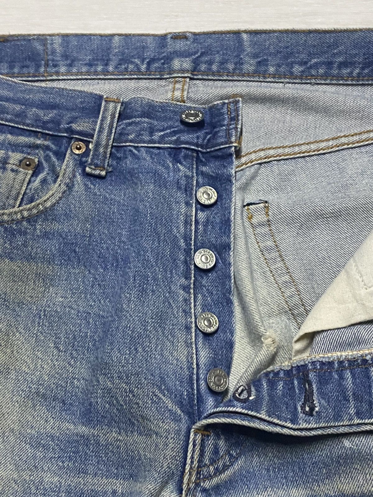 Levi's W32 Vintage Levis 501 60s Selvedge Rindem No6 ButtonFly Jean Size US 32 / EU 48 - 12 Thumbnail