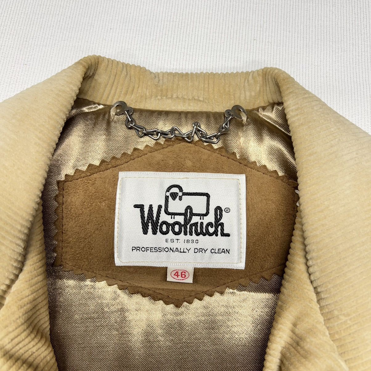 Vintage × Woolrich Woolen Mills VTG Woolrich Jacket Coat Corduroy Wool Lined Plaid Beige Size US S / EU 44-46 / 1 - 5 Thumbnail