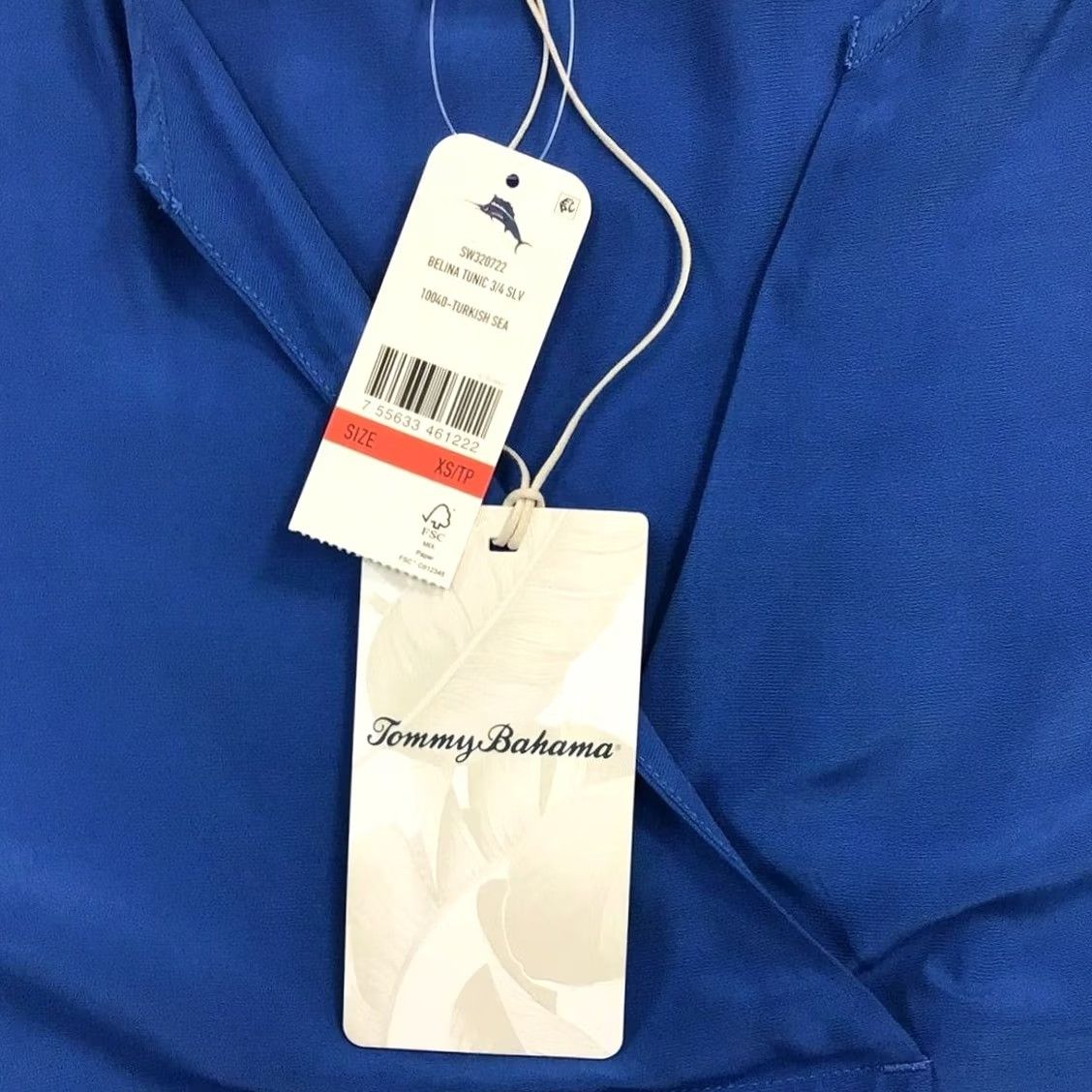 Tommy Bahama VINTAGE Tommy Bahama Blouse Women XS Royal Blue Solid Blouse Womens 1166 US? Size XS / US 0-2 / IT 36-38 - 7 Thumbnail